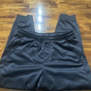 Reebok Sweatpants Mens XL Black Cotton Jogger Tapered Leg Basketball Performance